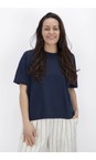 Mama B Blu Giovedi U Blu Plain Boxy Top  