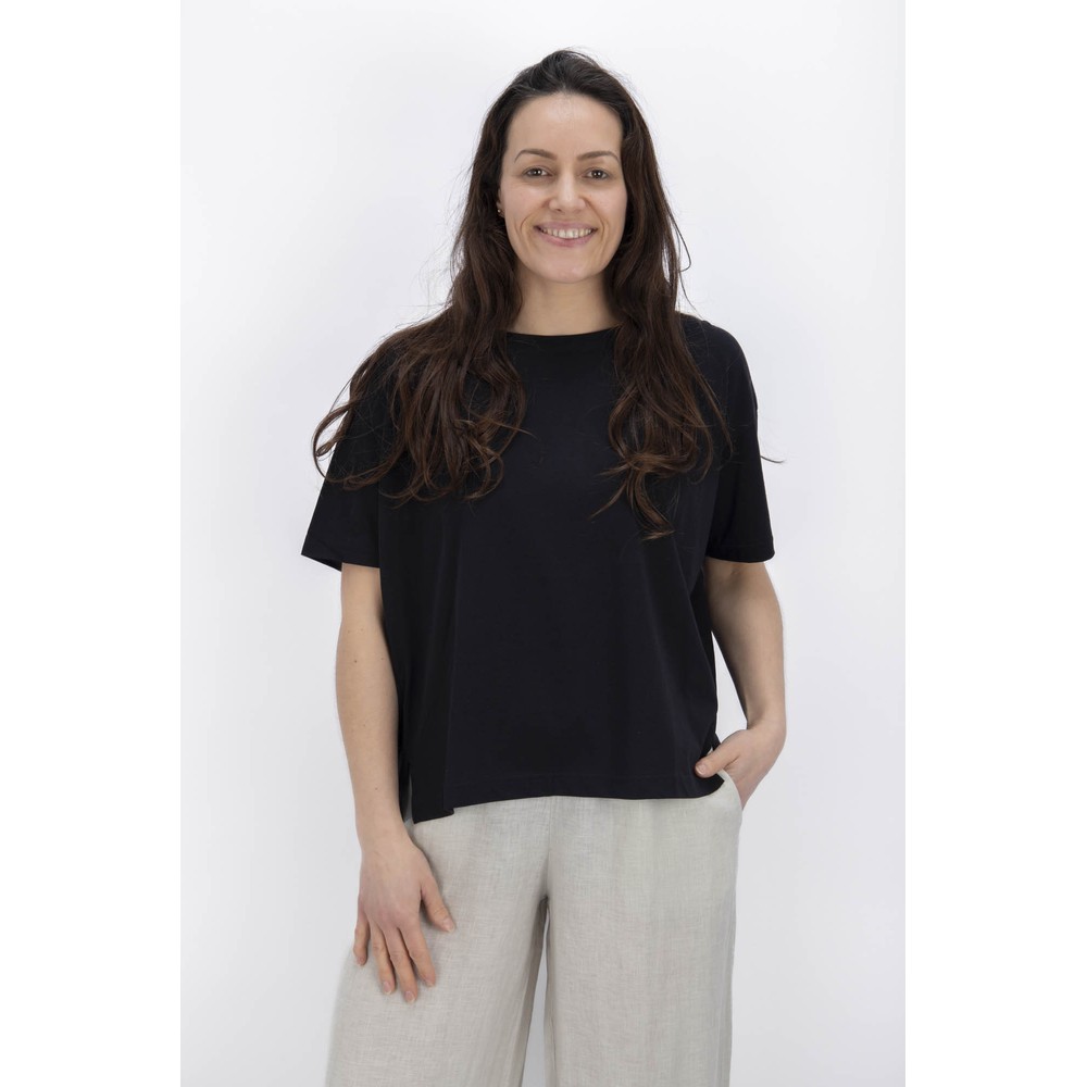 Mama B Giovedi U Nero Plain Boxy Top Nero