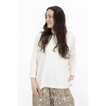 Mama B Emotiva Latte Relaxed Eco Fleece Jumper - Off-White