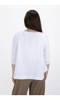 Mama B Bianco Tavolara U Bianco Plain Jersey Top  