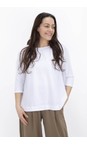 Mama B Bianco Tavolara U Bianco Plain Jersey Top  