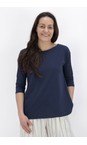 Mama B Blu Tavolara U Blu Plain Jersey Top  
