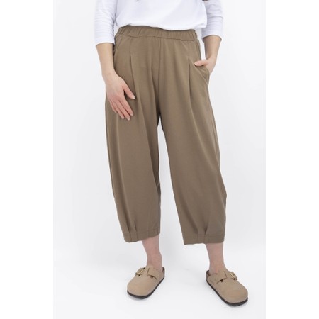 Mama B Bianco U Cumino Plain Jersey Bubble Trouser - Beige