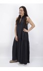 Mama B Antracite Limite Antracite Plain Tiered Dress  