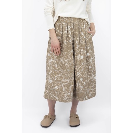 Mama B Pesci S Cumino Crinkle Print Skirt - Beige