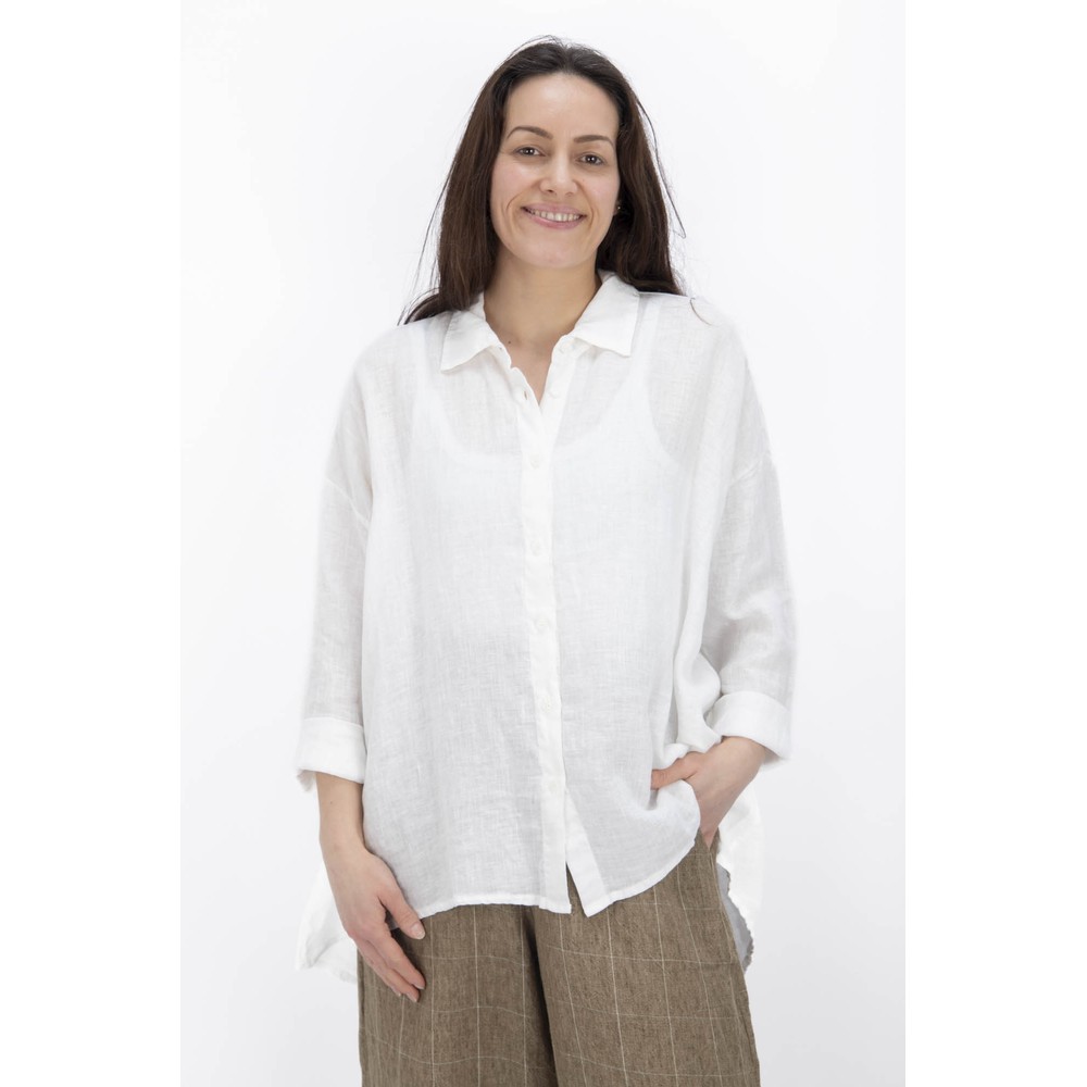 Mama B Accesa L Latte Oversized Button Shirt Latte