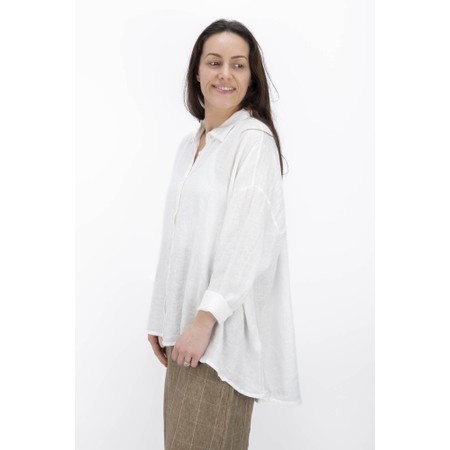 Mama B Accesa L Latte Oversized Button Shirt - Off-White