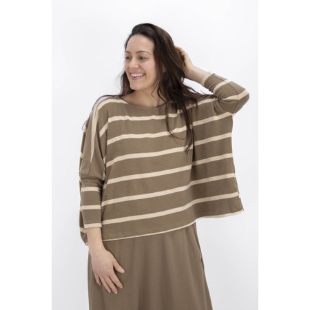 Mama B Kira M Cumin Stripe Crop Jumper - Green