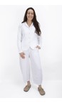 Mama B Bianco Mira J Crinkle Jacquard Trouser  