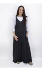 Mama B Antracite Finet L Plain Linen Jumpsuit  