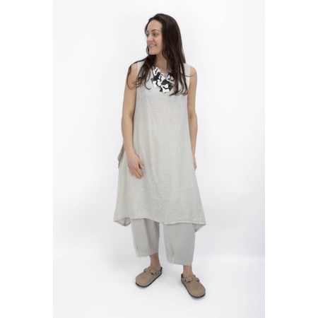 Mama B Lime L Calce Plain Twisted Hem Dress - Grey