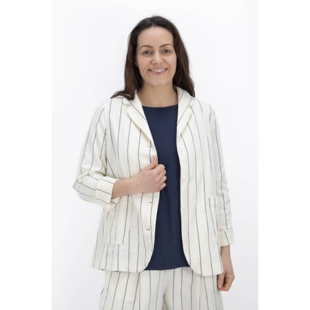 Mama B Cima PS Pinstripe Jacket - Off-White