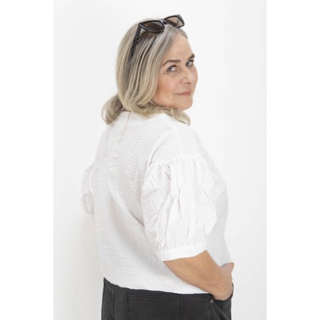 NOEN Drawstring Hem Top - Off-White