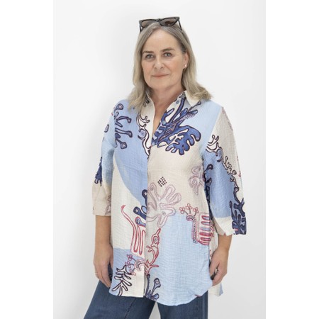 NOEN Abstract Printed Shirt - Blue