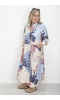 NOEN Blue 61 Abstract Printed Shirt Dress  