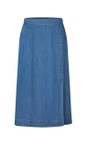 Masai Clothing Blue Denim MaSelithia Denim Midi Skirt  