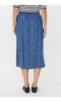 Masai Clothing Blue Denim MaSelithia Denim Midi Skirt  