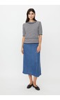 Masai Clothing Blue Denim MaSelithia Denim Midi Skirt  