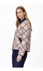 Masai Clothing Ensign Blue MaTovion Quilted Print Coat  