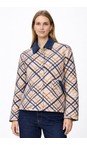 Masai Clothing Ensign Blue MaTovion Quilted Print Coat  