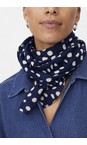 Masai Clothing Navy Blazer MaAmivra Navy Blazer Spotted Cotton Scarf  