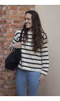 Masai Clothing Black  MaBaylor Stripe Top  