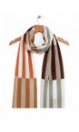 V.Fraas 896 Double Expresso Fraas Double Espresso Print Cotton Scarf  