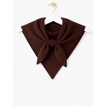 Gemini Label Accessories Triangle Neck Chocolate Plain Supersoft Wool Scarf - Brown