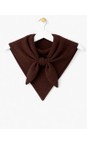 Gemini Label Accessories Chocolate Triangle Neck Chocolate Plain Supersoft Wool Scarf  