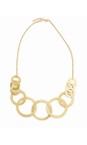 Suzie Blue Gold Gold Beaten Ring Necklace  