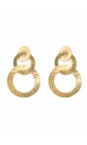 Suzie Blue Gold Gold Triple Beaten Earring  