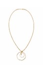 Suzie Blue Gold Double Ring Necklace  