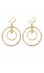 Suzie Blue Gold Gold Double Ring Earring  