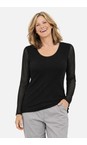 Naya Black  Naya Black Jersey Mesh Sleeve Top  