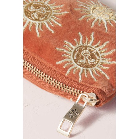 Elizabeth Scarlett Velvet Sun Goddess Rust Coin Purse - Orange