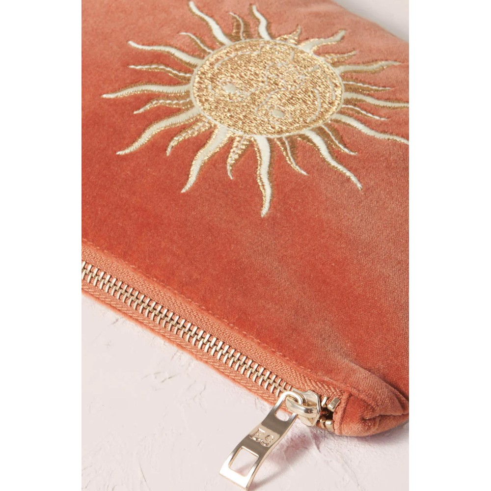 Elizabeth Scarlett Velvet Sun Godess Rust Mini Pouch Sun Goddess Rust