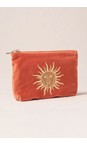 Elizabeth Scarlett Sun Goddess Rust Velvet Sun Godess Rust Mini Pouch  