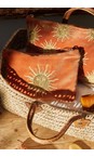 Elizabeth Scarlett Sun Goddess Rust Velvet Sun Godess Rust Mini Pouch  