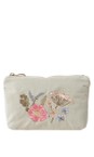 Elizabeth Scarlett Pressed Flowers Sage Pressed Flowers Sage Velvet Coin Purse  