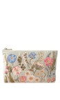 Elizabeth Scarlett Pressed Flowers Sage Everyday Velvet Pressed Flowers Pouch  