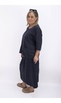 Thing Navy Erin Navy Pocket Linen Top  