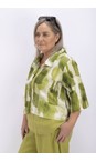 Thing Olive Jana Linen Blend Olive Print Jacket  