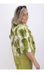 Thing Olive Jana Linen Blend Olive Print Jacket  