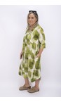 Thing Olive Kyra Linen Blend Olive Print Dress  