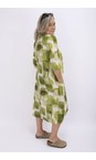 Thing Olive Kyra Linen Blend Olive Print Dress  