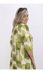 Thing Olive Kyra Linen Blend Olive Print Dress  