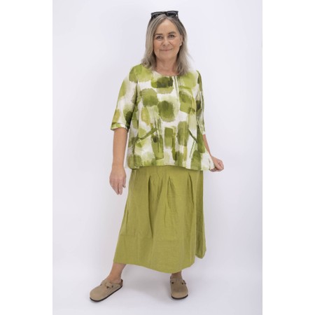 Thing Safia Olive Linen Skirt - Green