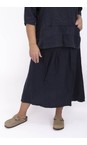 Thing Navy Safia Navy Linen Skirt  