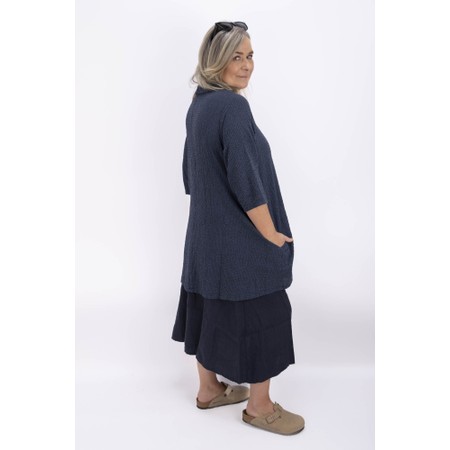 Thing Safia Navy Linen Skirt - Blue