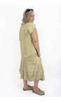 Thing Olive Vilma Olive Linen Blend Check Skirt  
